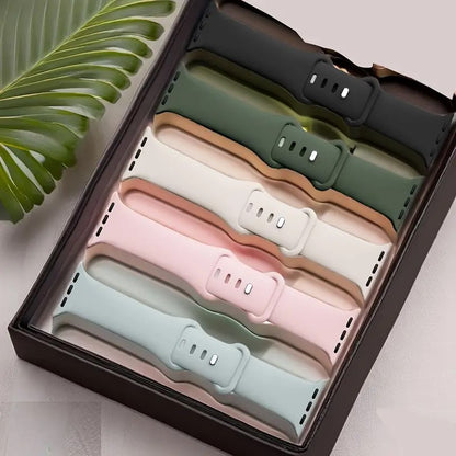 4pcs Soft Silicone Sport Bands for Apple Watch