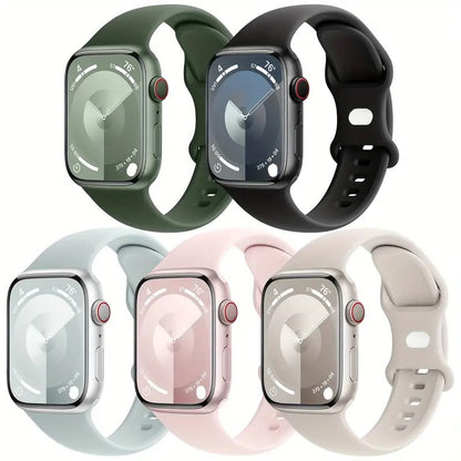 4pcs Soft Silicone Sport Bands for Apple Watch