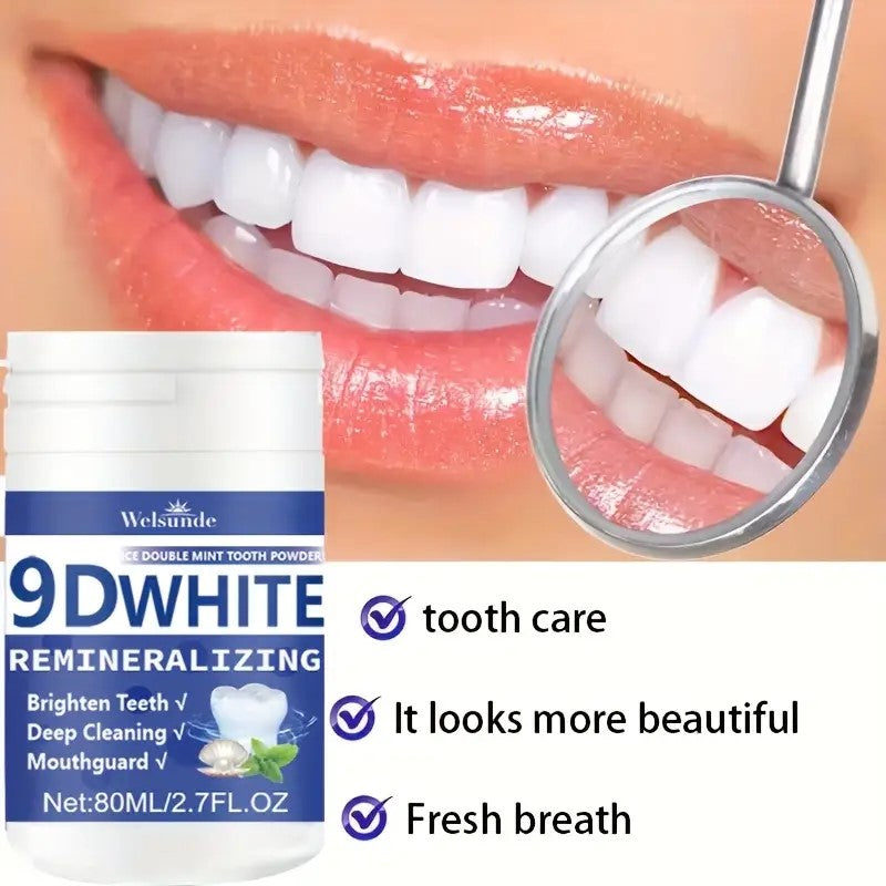 9D White Remineralizing Hydroxyapatite Tooth Powder